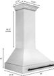 ZLINE Autograph Edition 36" Satin Stainless Steel Wall Mounted Range Hood-3