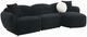 ACME Furniture Lucifer 3-Piece Black Shimmer Right-Arm Facing Sectional and Chaise-0