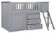 Homelegance® Orion Gray Twin Low Loft Bunk Youth Bed with Dresser-3