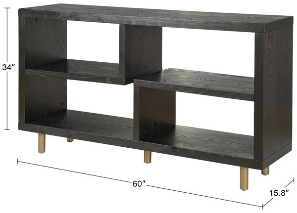 Stylecraft Norman Wyatt Home Ebony Woodgrain Console Table-2
