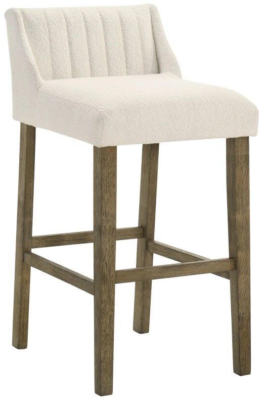 Armen Living Fauna 4-Piece Putty Brown/White Barstool Set-0