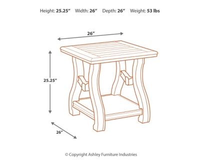 Signature Design by Ashley® Tanobay Gray Square End Table-2