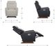 La-Z-Boy® Kodie Powder Power Rocking Recliner with Headrest and Lumbar-2
