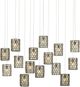 Currey & Company Regatta Cupertino/Silver Rectangular Multi-Drop Pendant Lighting-0