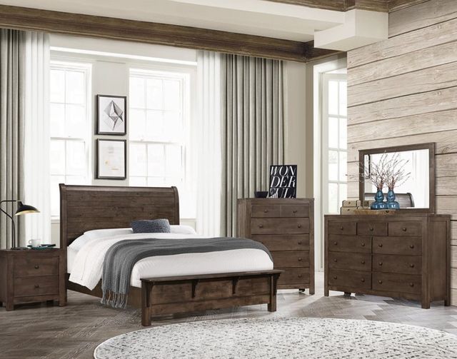 Emerald Home Ashton Hills Brown Gray Queen Sleigh Bed-1