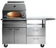 LYNX® Napoli 30" Stainless Steel Liquid Propane Outdoor Oven on Mobile Kitchen Cart-0