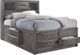 Elements International Emily Gray King Panel Storage Bed-0