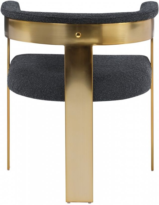 Meridian Furniture Romeo Black/Brushed Gold Boucle Upholstered Dining Chair-2