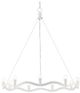 Currey & Company Serpentina Gesso White Chandelier-1