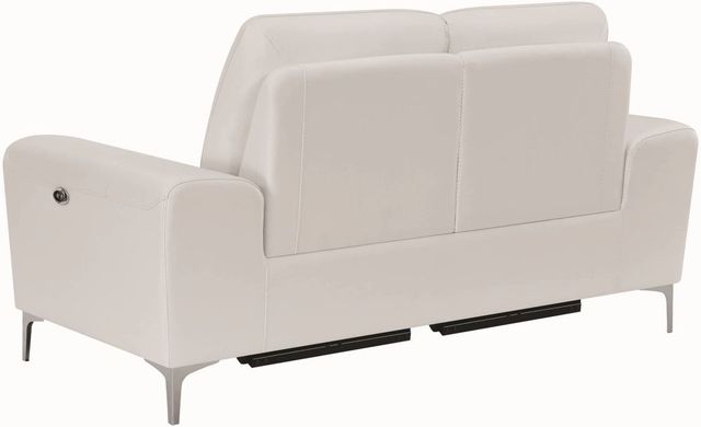 Coaster® Largo Upholstered Power White Loveseat-4