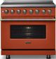 Viking® 5 Series 36" Spiced Cider Pro Style Induction Range with Brushed Brass Trim-3