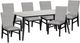 Elements International Marlene 7-Piece Black/Gray/White Dining Set-0