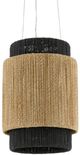 Currey & Company Viewforth Natural/Satin Black Chandelier-1