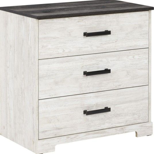 Signature Design by Ashley® Shawburn 4-Piece Whitewash Full Panel Headboard Bedroom Set-3