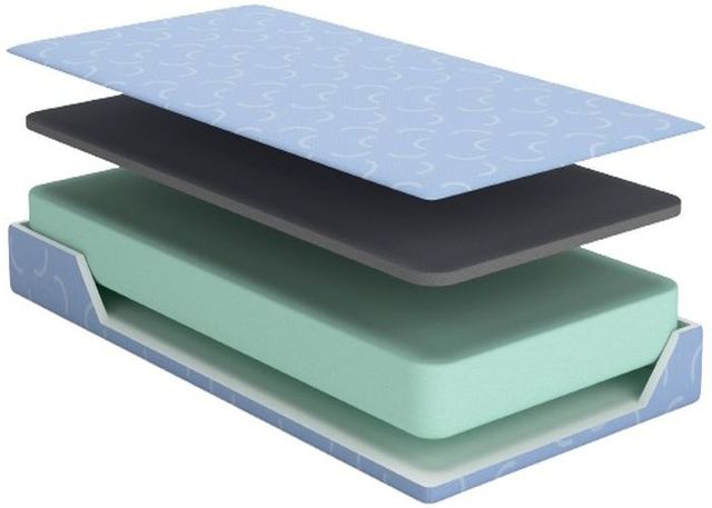 Sierra Sleep® By Ashley® iKidz 7" Memory Foam Firm Euro Top Twin Mattress with Pillow-3