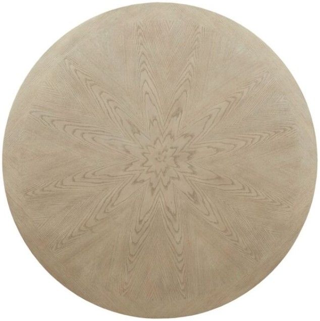 American Drew® Lenox Plaza Beige Round Dining Table with Brassy Champagne Base-1
