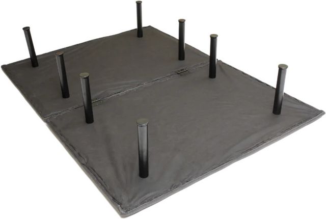 W.Silver Products King Upholstered High-Rise Platform Base with 12 Legs-2