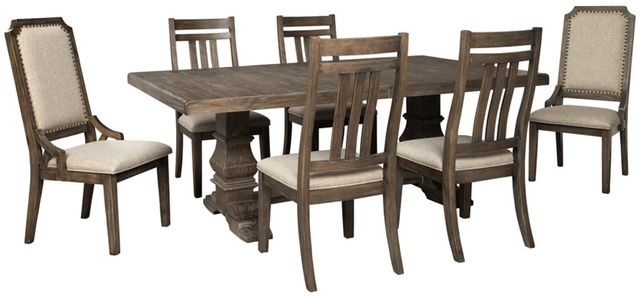 Signature Design by Ashley® Wyndahl 7-Piece Rustic Brown Dining Set-0