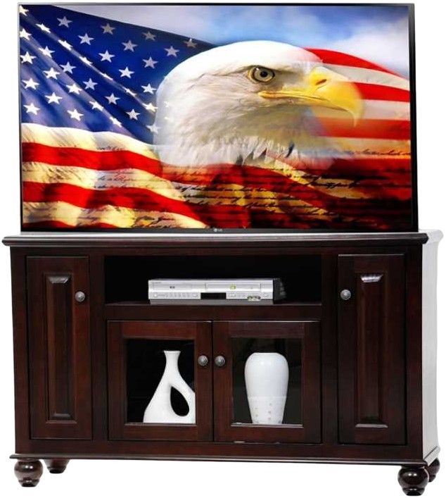 American Heartland Manufacturing Poplar 57" 4-Door Deluxe TV Stand-1