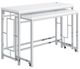 Coaster® Jackson 4-Piece Chrome/White Multipurpose Counter Height Dining Set-2