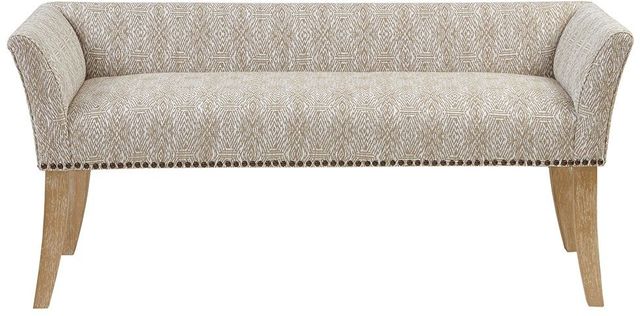 Olliix by Madison Park Taupe Multi Welburn Accent Bench-0