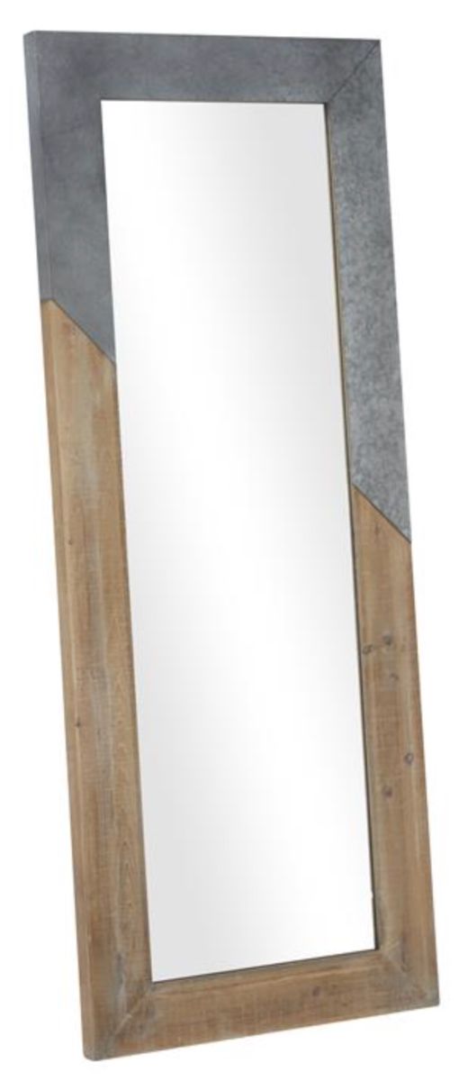 Deco Marche Brown 28" Diagonal Split Silver Wall Mirror-1