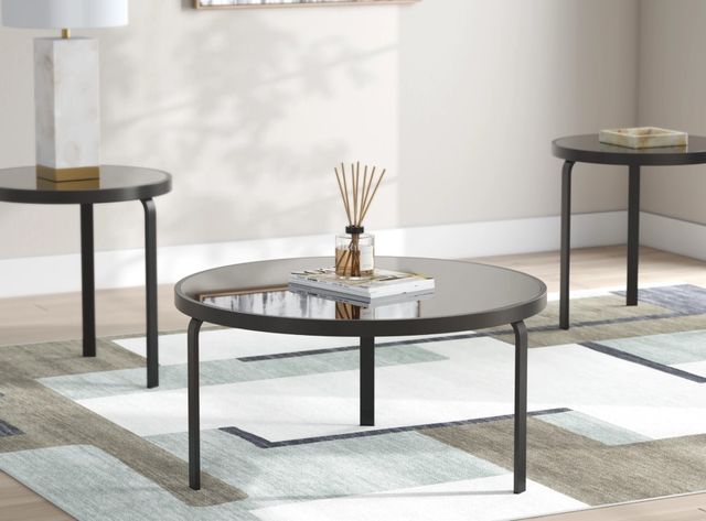 Signature Design by Ashley® Dorylin 3-Piece Matte Black Occasional Table Set-3