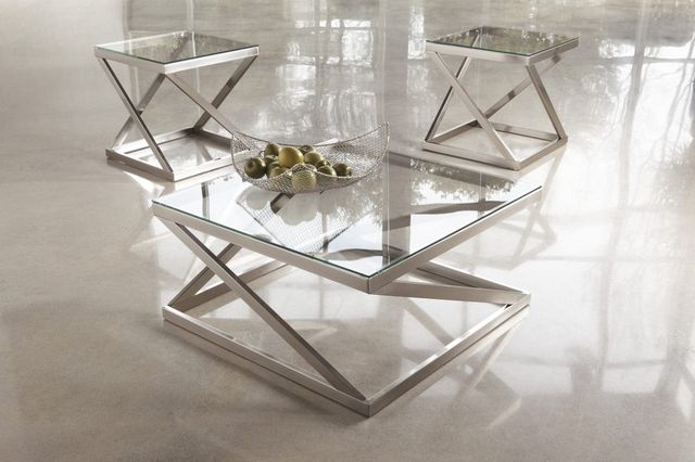 Signature Design by Ashley® Coylin 2-Piece Brushed Nickel Finish End Table Set-3