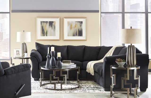 Signature Design by Ashley® Darcy 2-Piece Black Sectional-3