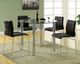 Furniture of America® Kona 2-Piece Black/Chrome Counter Chair Set-1