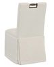 Fairfield® Customizable Entree Dining Pull Short Back Skirted Dining Chair with Tobacco Legs and Buttons-3