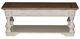 Liberty Furniture Morgan Creek Wirebrushed Tobacco 52" Cocktail Table with Antique White Base-4