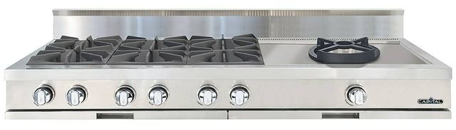 Capital Cooking™ Capital Chef 60" Stainless Steel Open Burner Gas Rangetop with Power Wok-0
