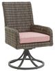 Tommy Bahama® Outdoor Cypress Point Ocean Terrace Driftwood Gray Swivel Rocker Dining Arm Chair-0