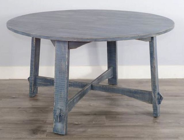 Sunny Designs™ Marina Ocean Blue 54" Round Dining Table-3