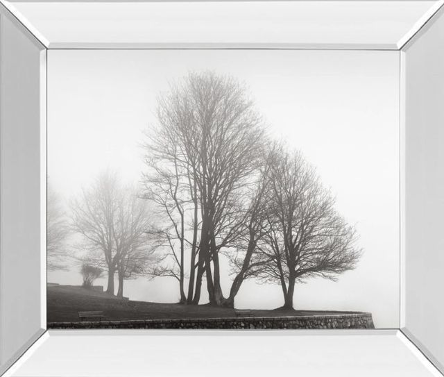 Classy Art Fog and Trees at Dusk by Lsh Mirror Framed Wall Art-0
