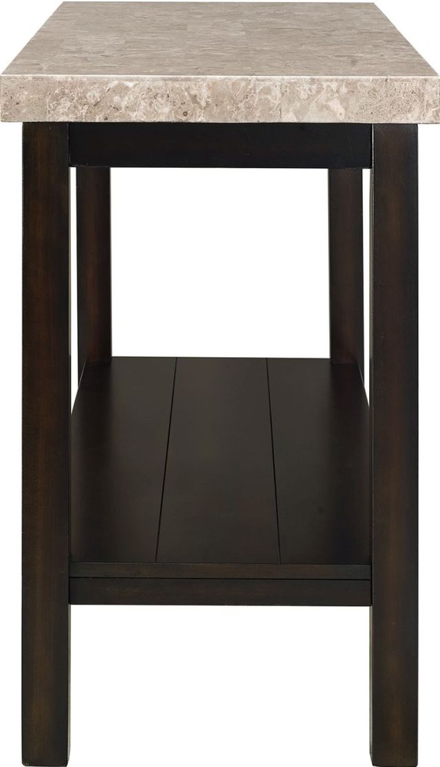 Elements International Kansas Beige Sofa Table with Espresso Base-2