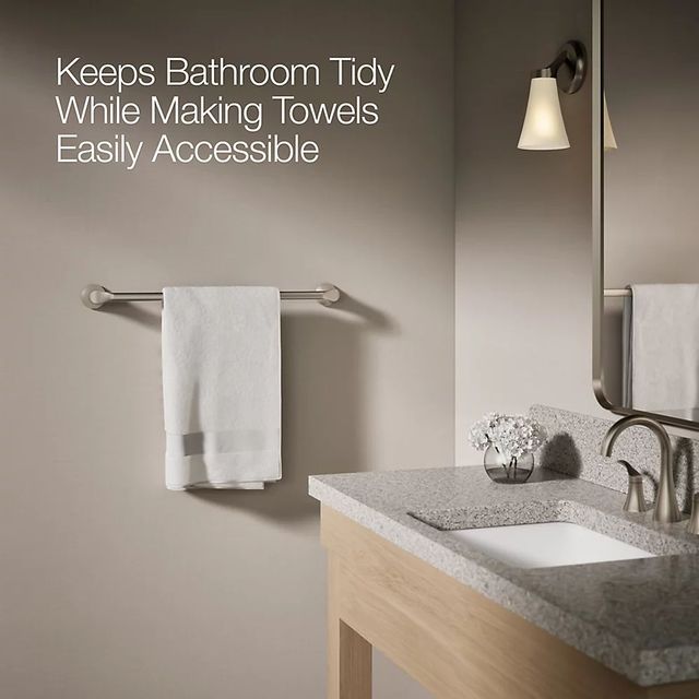 KOHLER® Simplice® Vibrant Brushed Nickel 24" Towel Bar-3