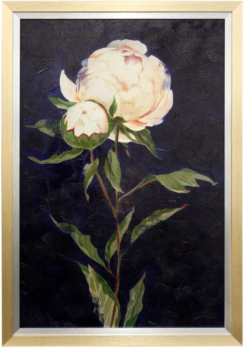 Stylecraft Cobalt Sky Bloom II Beige/Dark Blue/Green/Off-White Wall Art-0