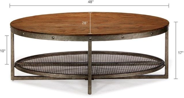 Olliix by INK+IVY Chestnut Sheridan Oval Coffee Table-3