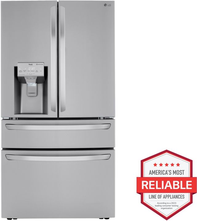 LG 36" 30 Cu. Ft. Stainless Steel French Door Refrigerator with Craft Ice™ and Full-Convert™ Drawer-1