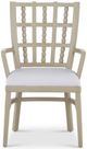Currey & Company Norene Fog Gray/White Dining Armchair-1