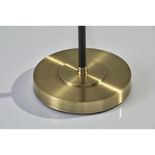 Adesso® Bergen Black/Antique Brass Floor Lamp-1