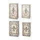 A & B Home 4-Piece Beige/Brown Book Box Set-0