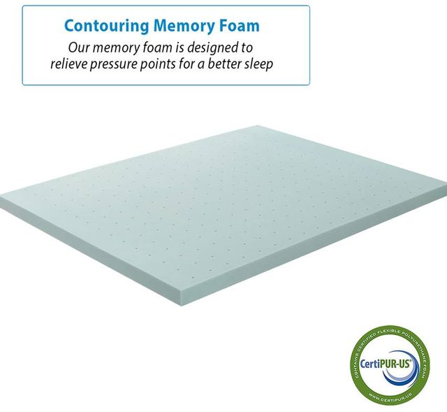 Sleeptone® Certi-Pur™ 2" Memory Foam Twin Mattress Topper-1