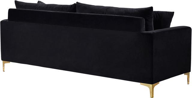 Meridian Furniture Naomi Black Velvet Sofa-1