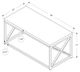 Monarch Specialties Inc. Glossy White Chrome Metal Coffee Table-2