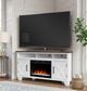Legends Home Real Cozy Liberty White 64" Corner Fireplace Console-1