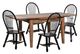 Liberty Furniture Treasures 5-Piece Black/Rustic Oak Rectangular Dining Set-0