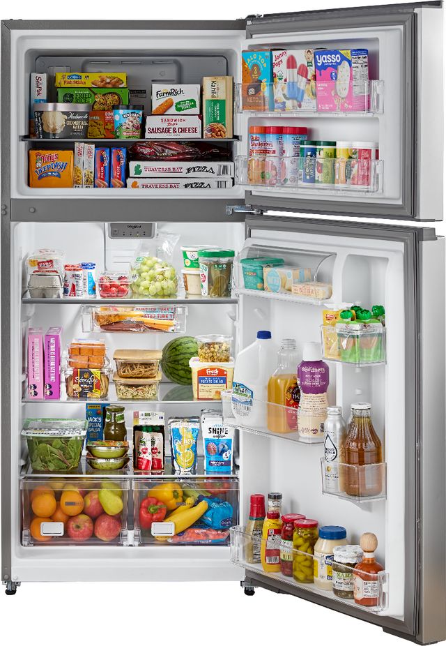 Whirlpool® 30" 19.3 Cu. Ft. Fingerprint-Resistant Stainless Finish Top Freezer Refrigerator with Total Coverage Cooling-1